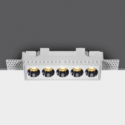 LOVAN BI RC 10W bezrámečkový Stropní podhledové, bezrámečkové, bodové, Darklight, svítidlo, těleso kov, povrch bílá, LED 12W, 840lm, teplá 3000K, vyzař. úhel 38°, Ra90, 230V, IP20, tř.2, rozměry 204x60x40mm.