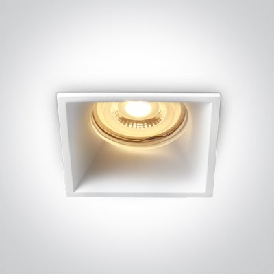 IZEGE VI SQ 1x10W GU10 Podhledové, bodové, komínkové, Darklight, svítidlo, těleso hliník, povrch bílá, pro žárovku 1x10W, GU10, MR16, 230V, IP20, rozměry 83x40x83mm.