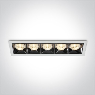 LESEI BI 20W Stropní podhledové, bodové, svítidlo, těleso kov, povrch bílá, LED 20W, 1600lm, teplá 3000K, vyzař. úhel 38°, 230V, IP20, tř.2, rozměry 207x47x54mm.