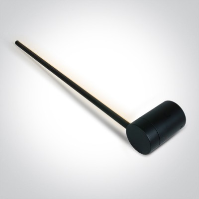 MODAF WL 12W Nástěnné svítidlo, nepřímé svícení, těleso kov, povrch bílá/černá, LED 12W, 950lm, teplá 3000K, Ra90, IP20, tř.1, rozměry 70x600x110mm.