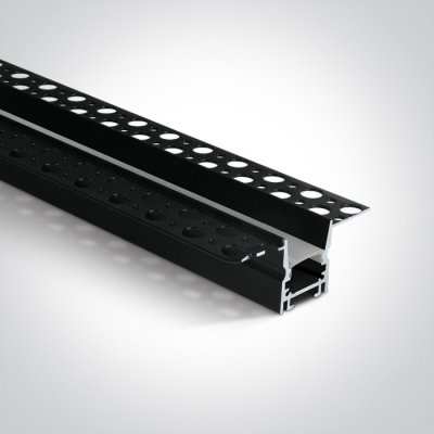 HUIS PROFIL 63x26 Vestavný, zápustný bezrámečkový profil pro LED pásky do sádrokartonu, materiál hliník, povrch bílý/černý, zapuštěný difuzor plast opál, max šířka LED pásků w=12mm, rozměry 63x26mm, délka l=2m.