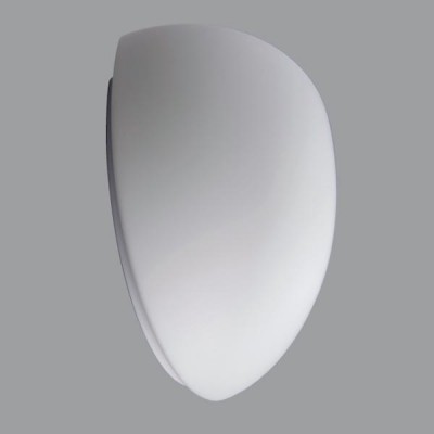 LYRA 2 Nástěnné svítidlo OVÁLNÉ, základna kov, povrch bílá, difuzor sklo opál, pro žárovku 2x10W, E27 A60, 230V, IP43, tř.1, 390x350x195mm