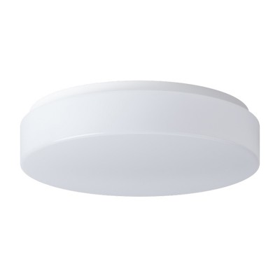 DELIA 1 LED-1L14C03KN62 NOUZOVÉ IP54 15W senzor HF Nouzové svítidlo, SA - výdrž 3h + senzor HF, záběr 150°, dosah 8m, čas 10s-10min, zákl kov bílá, dif PC opál, LED 15W, 2110lm, neutrální 4000K, 230V, do koupelny IP54, IK10, d=300mm, h=75mm