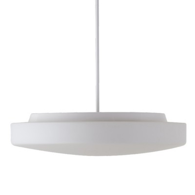 EDNA P5 LED-1L16C07ZK88/028 28W D=490mm Závěsné svítidlo, základna kov, povrch bílá, difuzor sklo opál, LED 28W, 3690lm, teplá 3000K, 230V, IP41, tř.1, rozměry d=490mm, vč tyčového závěsu l=800mm
