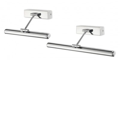 EMMA nástěnné svítidlo LED 470mm Nástěnné svítidlo, nastavitelný sklon svícení, materiál kov, povrch chrom, difuzor plast opál, LED 5W, 320lm, teplá bílá 3000K, 230V, IP20, zař.tř.1, rozměry 470x160mm