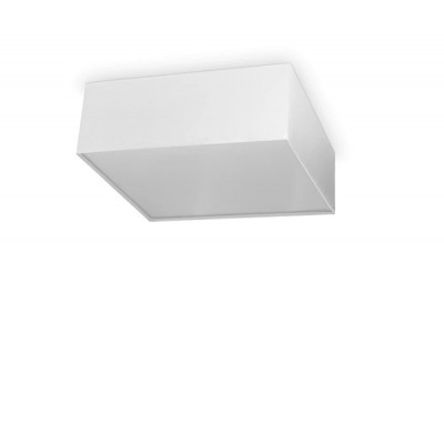 FENDY SQ 12W PUSH Stropní přisazené svítidlo, těleso kov, povrch bílá, difuzor plast opál, LED 12W, 900lm, teplá 3000K, stmív. PUSH, 230V, IP20, rozměry 120x120x55mm.