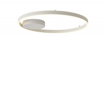 ENSOS 62W RF ex Stropní svítidlo, těleso kov, povrch bílá, difuzor plast opál, LED 62W, 4036lm, teplá 3000K, stmívání RF dálk ovl dodán samost., Ra80, 230V, IP20, rozměry d=800mm, h=50mm.