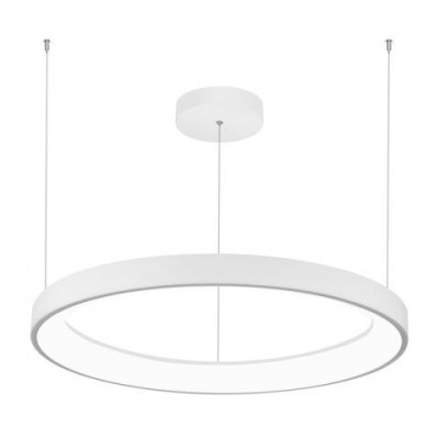 ENIM HL II 48 STEP, CCT Závěsné svítidlo, kov, bílá, dif plast opál, LED 48W, 4190lm, přepín CCT  teplota teplá 3000K/neutr 4000K/denní 6500K, stmív. STEP, Ra80, 230V, IP20, d=580mm, vč závěs lanka l=1500mm