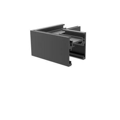 HOROS corner PH 49x49mm Rohová L spojka 90°, horizontální odbočení, přisazeného magnetického systému, materiál hliník, povrch černá, 48V, rozměry 49x49mm