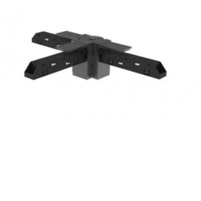 HOROS flexi spojka 90°, 90°, 180° Flexibilní spojka magnetického systému 90°, 90°, 180°, materiál hliník, povrch černá, 48V, vč. propojovacího konektoru.