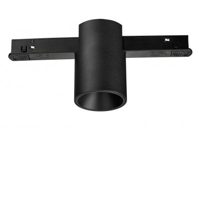 OBELIX 7W Bodové svítidlo do mag. systému, těleso kov, povrch černá, LED 7W, 432lm, teplá 3000K/neutrální 4000K, Ra90, 48V, IP20, rozměry d=53mm, h=81mm.