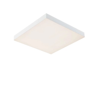VELORA RAINBOW Stropní svítidlo, těledo kov, povrch bílá, difuzor plast opál, LED 19W, 1690lm, dálk ovadačem nast teplota CCT teplá 3000K - denní 6500K, stmív, RGB, 230V, IP20, rozměry 450x450x64mm.