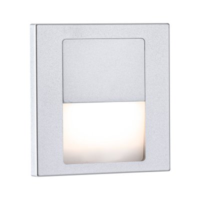 Tsaro FOLLOWER Vestavné svítidlo do stěny, SLAVE, materiál plast, šedostříbrná, LED 1W, teplá 2700K, 80lm, 230V, IP20, tř.2, 80x80x35mm, svítí dolů, montáž do KU68