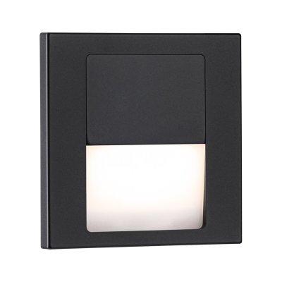 Tsaro LEADER / FOLLOWER Vestavné svítidlo do stěny, SLAVE, nebo MASTER HF senzor pohybu, záběr 180°, dosah cca 3m, čas 30s-5minut, materiál plast, bílá, LED 1W, teplá 2700K, 80lm, 230V, IP20, 80x80x35mm, svítí dolů, montáž do KU68