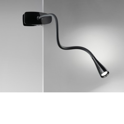 CLIP SNAKE Stolní lampa s klipem, skřipcem, flexibilní rameno, těleso plast a kov, povrch černá lesk, LED 3W, teplá 3000K, 260lm, 230V, IP20, rozměry l=630mm.