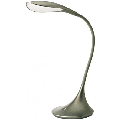 SONAGLI Stolní lampa, flexibilní rameno, těleso plast, povrch šedá mat, LED 4,5W, teplá 3000K, 480lm, stmívatelné, 230V, IP20, rozměry 460x440mm.