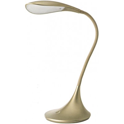 SONAGLI Stolní lampa, flexibilní rameno, těleso plast, povrch zlatá mat, LED 4,5W, teplá 3000K, 480lm, stmívatelné, 230V, IP20, rozměry 460x440mm.