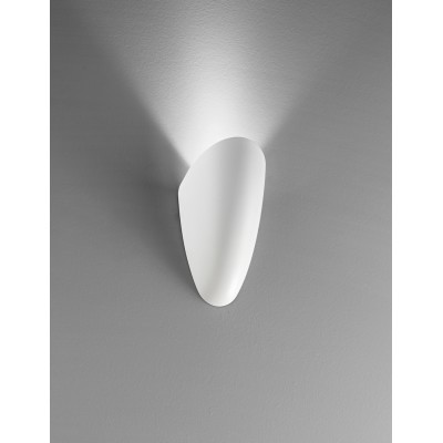 NAUTILUS Venkovní nástěnné svítidlo, těleso hliník, povrch bílá mat, difuzor sklo opál, LED 13W, teplá 3000K, 800lm, 230V, IP54, rozměry 115x210x90mm, svítí nahoru.