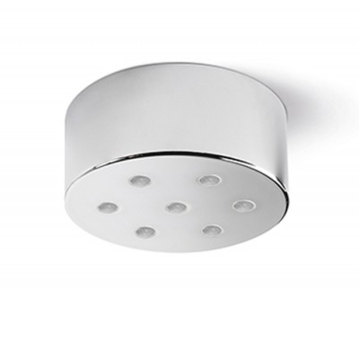 DURHEIM Stropní rozbočovací krytka pro 5 kabelů, pro napájení svítidel, těleso kov, povrch chrom lesk, d=120mm, h=50mm.