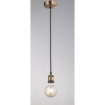 CLEAN Závěsný kabel s objímkou, materiál kov, povrch leštěná mosaz, pro žárovku 1x40W, E27, 230V, IP20, rozměry l=2500mm, lze zkrátit.