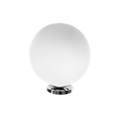 GRAPE Stolní lampa, základna kov, povrch chrom lesk, difuzor sklo opál, pro žárovku 1x60W, E27, 230V, IP20, rozměry d=300mm, h=330mm.