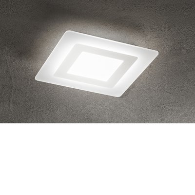 BEND Stropní přisazené LED svítidlo, těleso hliník, povrch bílá, difuzor plast opál, LED 30W/45W, přepín CCT teplá 3000K-denní 6000K, 230V, IP20, tř.1, rozměry dle typu.