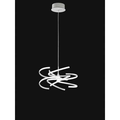 NEST Závěsné svítidlo, těleso hliník, povrch bílá mat/chrom lesk, difuzor plast opál, LED 70W/5600lm, 100W/8000lm, teplá 3000K/neutrální 4000K, 230V, stmívatelné, IP20, rozměry dle typu.