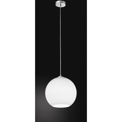 UFO Závěsné svítidlo, základna kov, povrch chrom lesk, difuzor sklo opál, pro žárovku 1x60W, E27, 230V, IP20, rozměry dle typu.