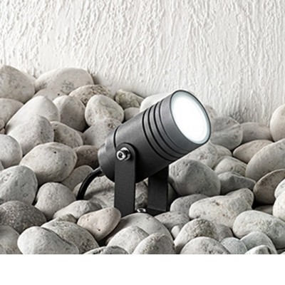 WALKER Bodové svítidlo, nastavitelný směr svícení, těleso hliník, povrch grafitově černá, krycí sklo čiré, pro žárovku 1x35W, GU10, 230V, IP54, rozměry d=60mm s bodcem do záhonu.