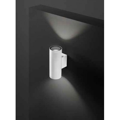 QUARONDO Nástěnné venkovní svítidllo, materiál kov, povrch černá grafit/bílá, pro žárovku 2x35W, GU10, 230V, IP65, tř.1, rozměry d=65mm, h=165mm, svítí nahoru/dolů.
