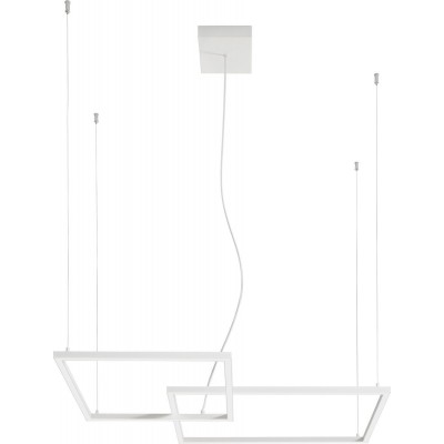 CROSS Závěsné svítidlo, těleso hliník, povrch bílá mat, LED 64W, 4800lm, CCT přepín teplota teplá 3000K, neutr 4000K, denní 6000K, 230V, IP20, rozměry l=960mm, vč závěs lanka h=1500mm, lze zkr