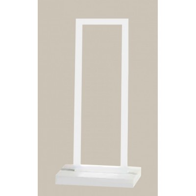 CROSS Stolní lampa, těleso hliník, povrch bílá mat/černá mat, difuzor plast opál, LED 23W, 1650lm, CCT přepín teplota teplá 3000K, neutrální 4000K, denní 6000K, 230V, IP20, rozměry 250x120x400mm.