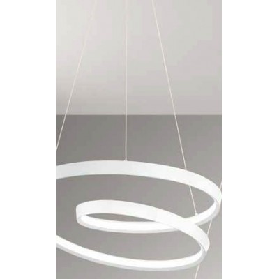 RITMO Závěsné svítidlo, lustr, těleso hliník, povrch bílá/šedá/skořicová, difuzor plast opál, LED 55W/4400lm, 70W/5600lm, přepín CCT teplá 3000K-denní 6000K, stmív., 230V, IP20, tř.1, rozměry dle typu, vč závěs lanka 1500mm, lze zkr.