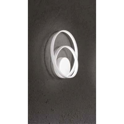 RITMO Nástěnné svítidlo, základna hliník, povrch bílá, dif. plast opál, LED 28W, 2240lm, přepín. CCT teplá 3000K/neutr 4000K/denní 6000K, stmív TRIAC, Ra80, 230V, IP20, rozměry d=300mm, h=100mm.