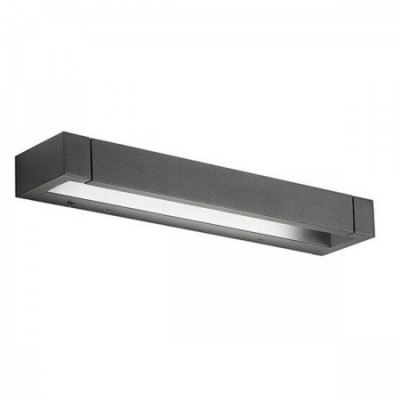 SWAY Nástěnné svítidlo s otočnou clonou k zrcadlu, těleso hliník, čern, difuzor plast opál, LED 17W, 1275lm, přepínatelná CCT teplota teplá 300K, neutrální 4000K, denní 6000K, Ra80, 230V, IP20, 400x40x90mm