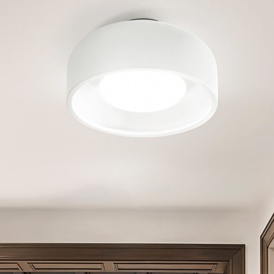PANDORA Stropní přisazené svítidlo, základna kov, stínítko kov, povrch bílá, pro žárovku 1x60W, E27, 230V, IP20, rozměry d=480mm, h=200mm.