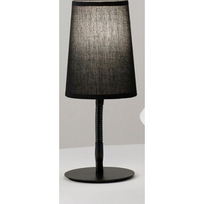 MASH Stolní lampa, husí krk, těleso kov, povrch černá mat, stínítko textil černá, pro žárovku 1x40W, E14, 230V, IP20, rozměry: d=110mm, h=280mm.