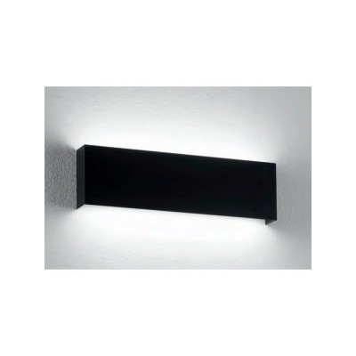 WAY Nástěnné svítidlo, těleso kov, povrch černá mat, difuzor plast opál, LED 12W, 1260lm, teplá 3000K, 230V, IP20, rozměry 410x60x35mm, svítí nahoru/dolů