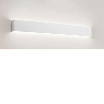 WAY Nástěnné svítidlo, těleso kov, povrch bílá mat, difuzor plast opál, LED 30W, 2700lm, teplá 3000K, 230V, IP20, rozměry 830x60x35mm, svítí nahoru/dolů