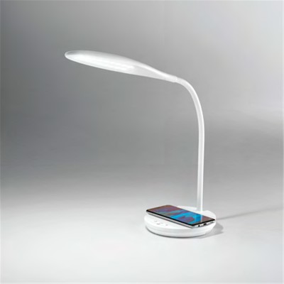 EGO Stolní lampa, nastav směr svícení, těleso plast a kov, povrch bílá/černá, difuzor plast opál, LED 7W, 560lm, CCT přepín teplota teplá 3000K, neutrální 4000K, denní 6500K, 230V, stmív, 670x440mm, vč. USB připojení a nabíjení.