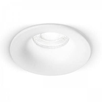 OASIS Stropní vestavné svítidlo, těleso kov, povrch černá mat/bílá mat, pro žárovku 1X35W, GU10, 230V, IP20, rozměry d=85mm, h=30mm.