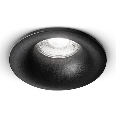 OASIS Stropní, podhledové svítidlo, těleso kov, povrch černá mat, pro žárovku 1X35W, GU10, 230V, IP20, rozměry d=85mm, h=30mm.