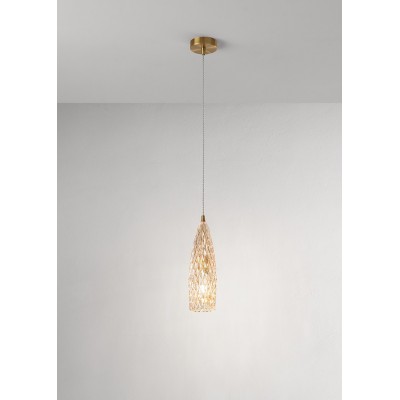 METEORA Závěsné svítidlo, základna kov, povrch chrom lesk, stínítko sklo bílá/jantarové/kouřové, pro žárovku 1x60W, E27, 230V, IP20, rozměry: d=110mm, h=330mm, vč závěs lanka h=1500mm, lze zkrátit.