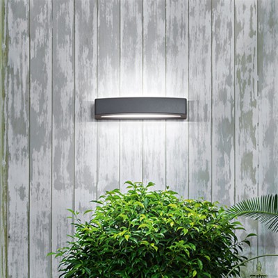 BOW Venkovní nástěnné svítidlo, těleso hliník, povrch bílá, plast opál, LED 12W, 371lm, teplá 3000K, 230V, IP54, rozměry 270x50x65mm, svítí nahoru/dolů.