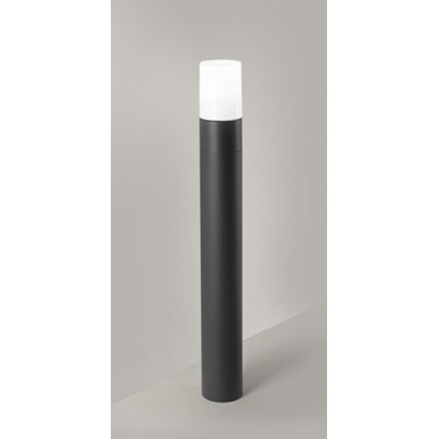 MATCH Sloupkové svítidlo, těleso hliník, povrch černá grafitová, difuzor plast opál, pro žárovku 1x40W, E27, 230V, IP54, rozměry dle typu.