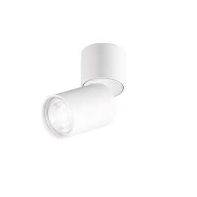 CONNECT Stropní přisazené bodové svítidlo, nastavitelný směr svícení, těleso hliník, povrch bílá mat/černá mat, pro žárovku 1x50W, GU10, 230V, IP20, rozměry d=60mm, h=135mm.