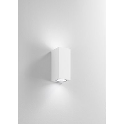 MONOLITE Nástěnné venkovní svítidlo, materiál kov, povrch bílá, difuzor sklo, pro žárovku 2x35W, GU10, 230V, IP65, tř.1, rozměry 70x165x80mm, svítí nahoru/dolů.