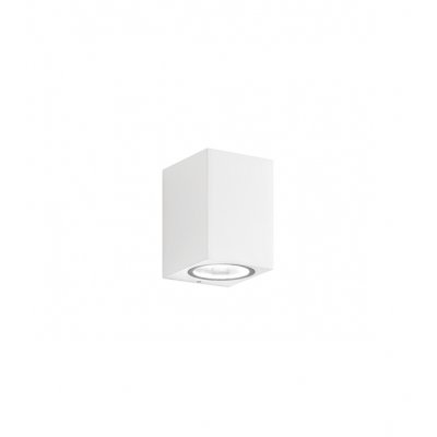 MONOLITE Nástěnné venkovní svítidlo, materiál kov, povrch bílá, difuzor sklo, pro žárovku 1x35W, GU10, 230V, IP65, tř.1, rozměry 70x100x80mm, svítí dolů.