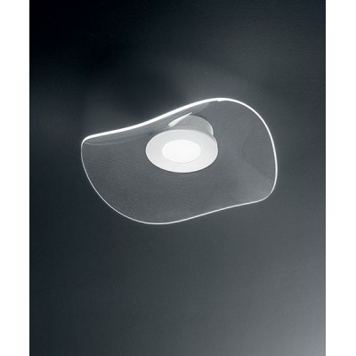 MEDUSA Stropní přisazené svítidlo, těleso kov, povrch bílá mat, difuzor plast čirý, LED 30W, 2400lm, teplá 3000K, 230V, IP20, rozměry 500x135x240mm.