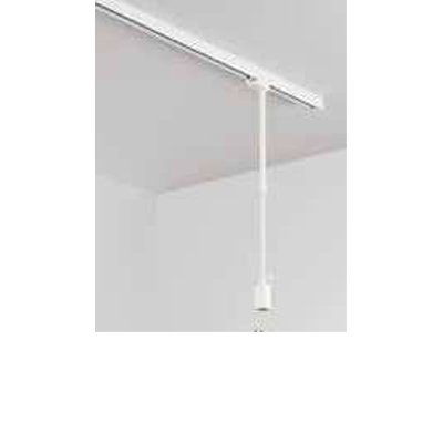 Connectore Adaptér pro montáž a napájení do 3-fázové lišty s teleksopickou tyčí a flexibilní hlavou 90°, pro žárovku 1x60W, E27,  materiál kov, povrch černá/bílá, IP20, tř.1, max. délka tyče l=650mm.